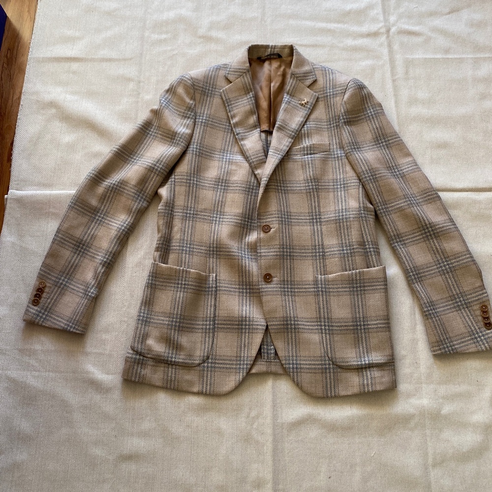 Tombolini Wool Silk Blend Jacket Size 52L